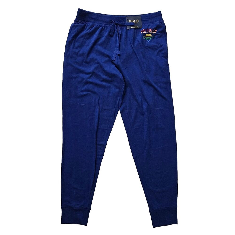Polo Ralph Lauren (Mens Large)‎ Sleep Jogger Blue Drawstring Sleepwear Pants